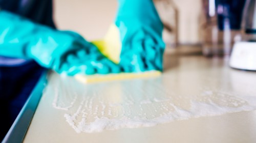 Hot water extraction equipment used for carpet cleaning